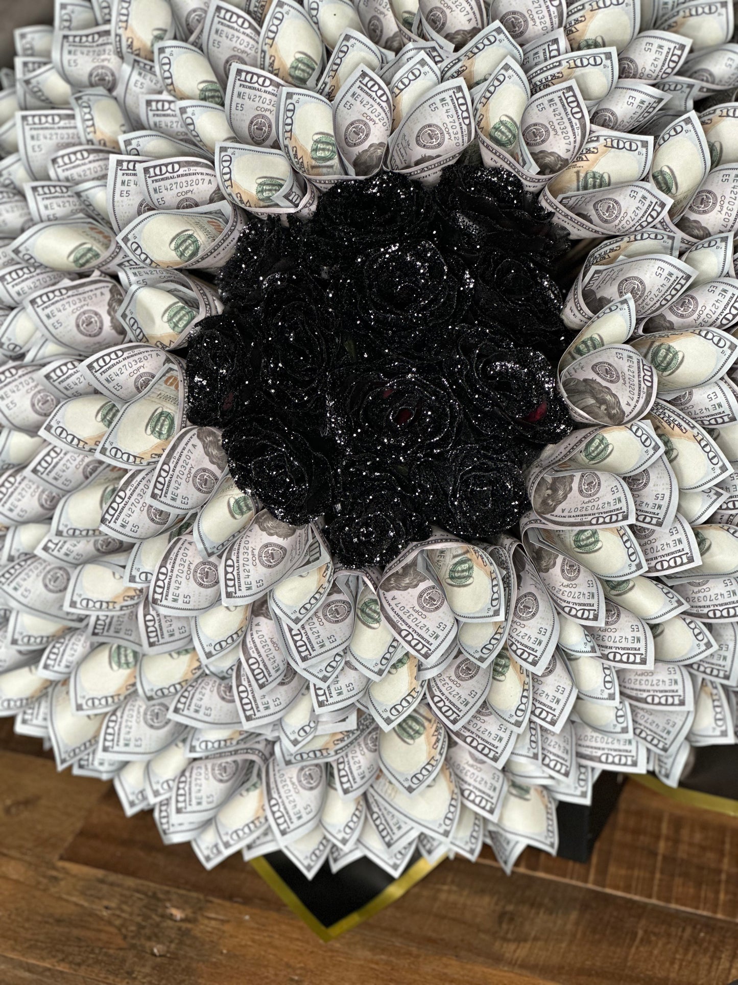 Money Flower Bouquet with Glittered Roses- NEW Gifts for Her/Him/Mom/Love/Hearts/Flowers/Roses/Graduation/SpecialOccasions/Mother’sDay/Birthdays/Teacher’sGift/Housewarming